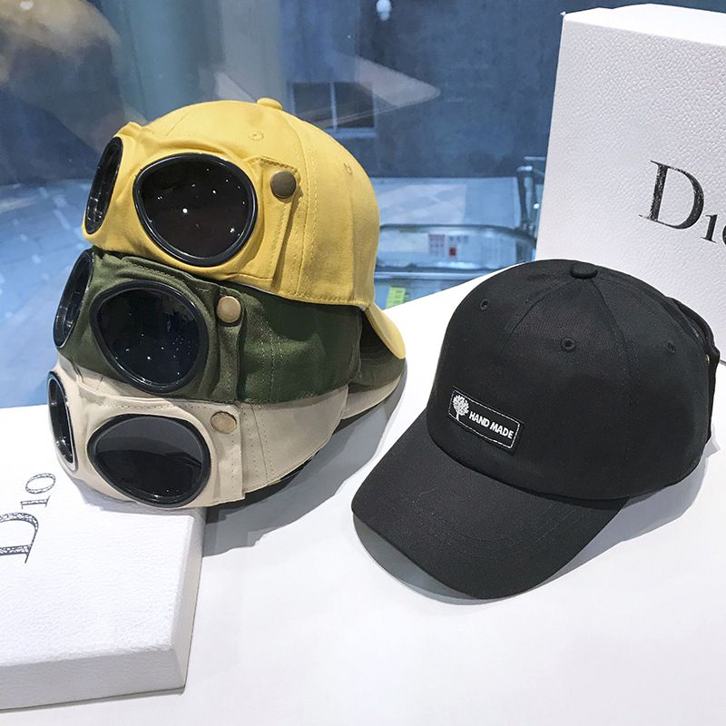 Pilot hat male hipster wearing glasses back cap female street personality ins Korean version of all sunglasses baseball cap