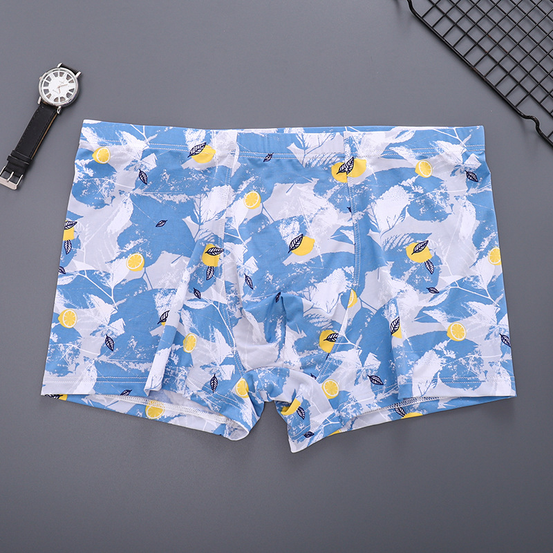 0620 men's print underwear boys' short ice silk breathable panties antibacterial shorts 3cps set