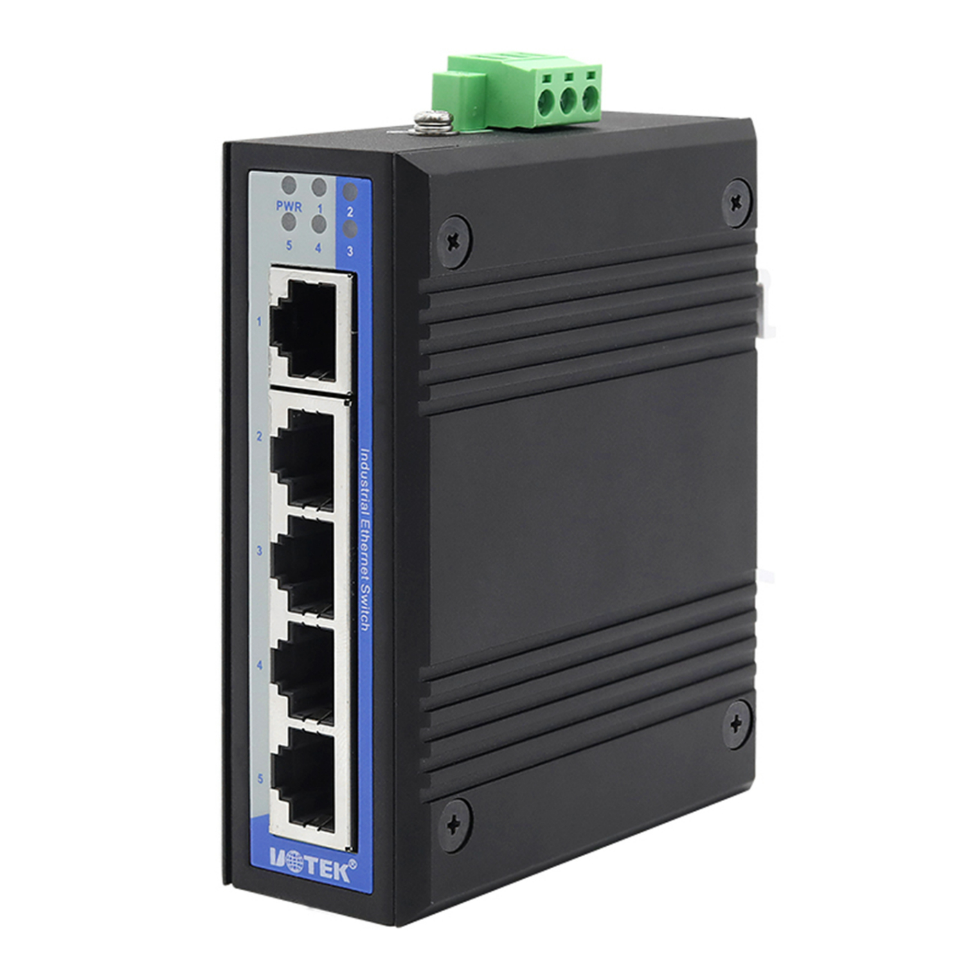 UOTEK 1000M Ethernet Switch Industrial Gigabit Ethernet Switch 5 Port Unmanaged Network DIN-Rail Mounted Full Half Duplex Plug and Play UT-6405GC