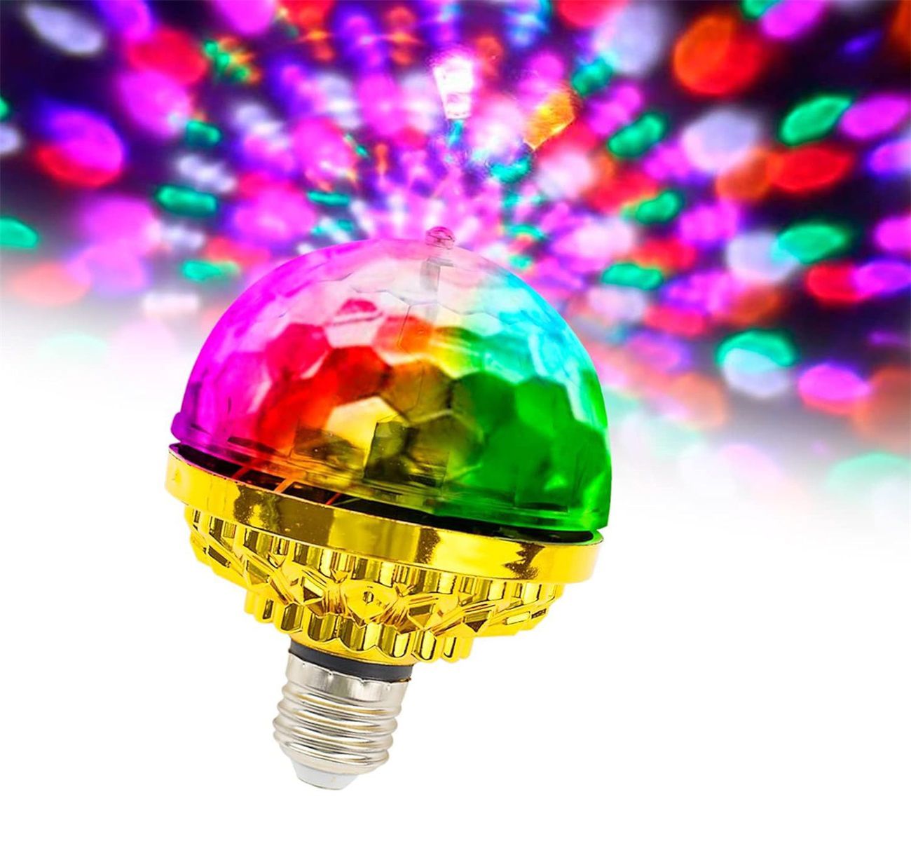 Disco Light, Colorful Rotating Magic Ball Lights, Small LED Disco Light Bulb RGB Strobe Magic Lamps for Home Parties Large Stage Decoration Bars Karaoke Christmas