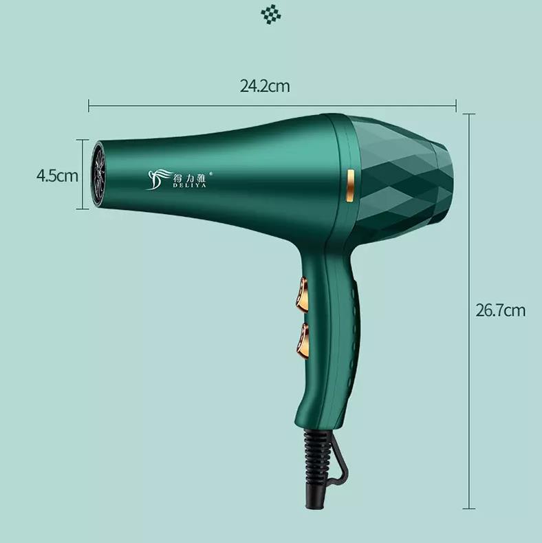 Professional Powerful Hair Dryer Fast Dry Styling Blow Barber Salon Styling Tools Hot/Cold Air Blow Dryer 3 Speed Adjustment