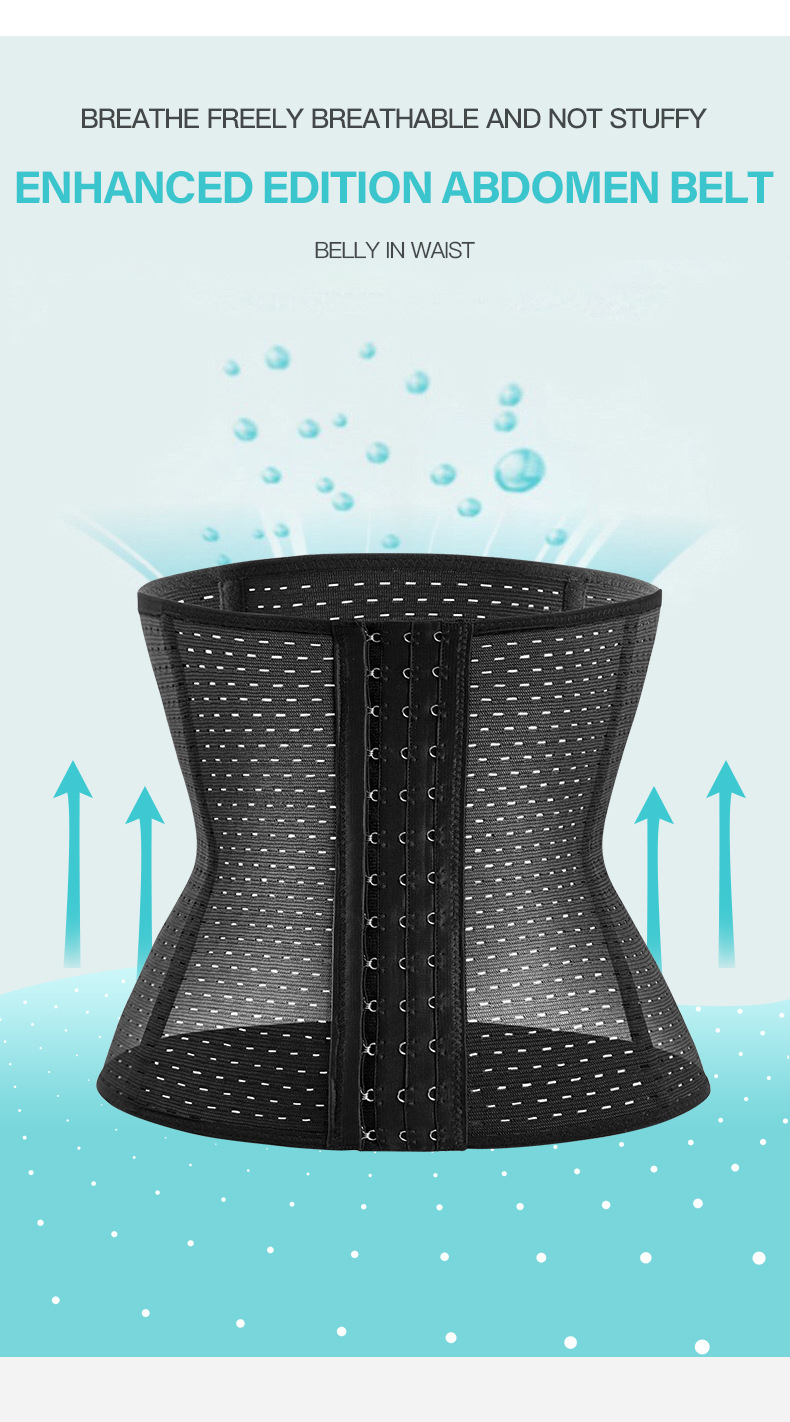 Abdominal band female fitness postpartum abdominal band waist band hollow out breathable plastic belt body shaping underwear sports waist seal