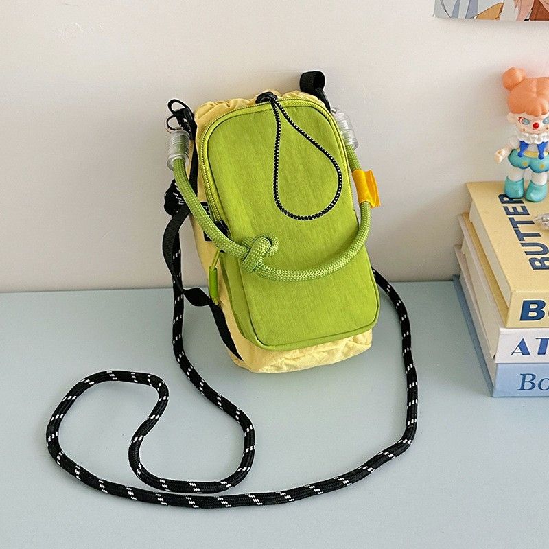New orange fashion versatile portable phone bag, outdoor cycling shoulder crossbody bag, street style small bag