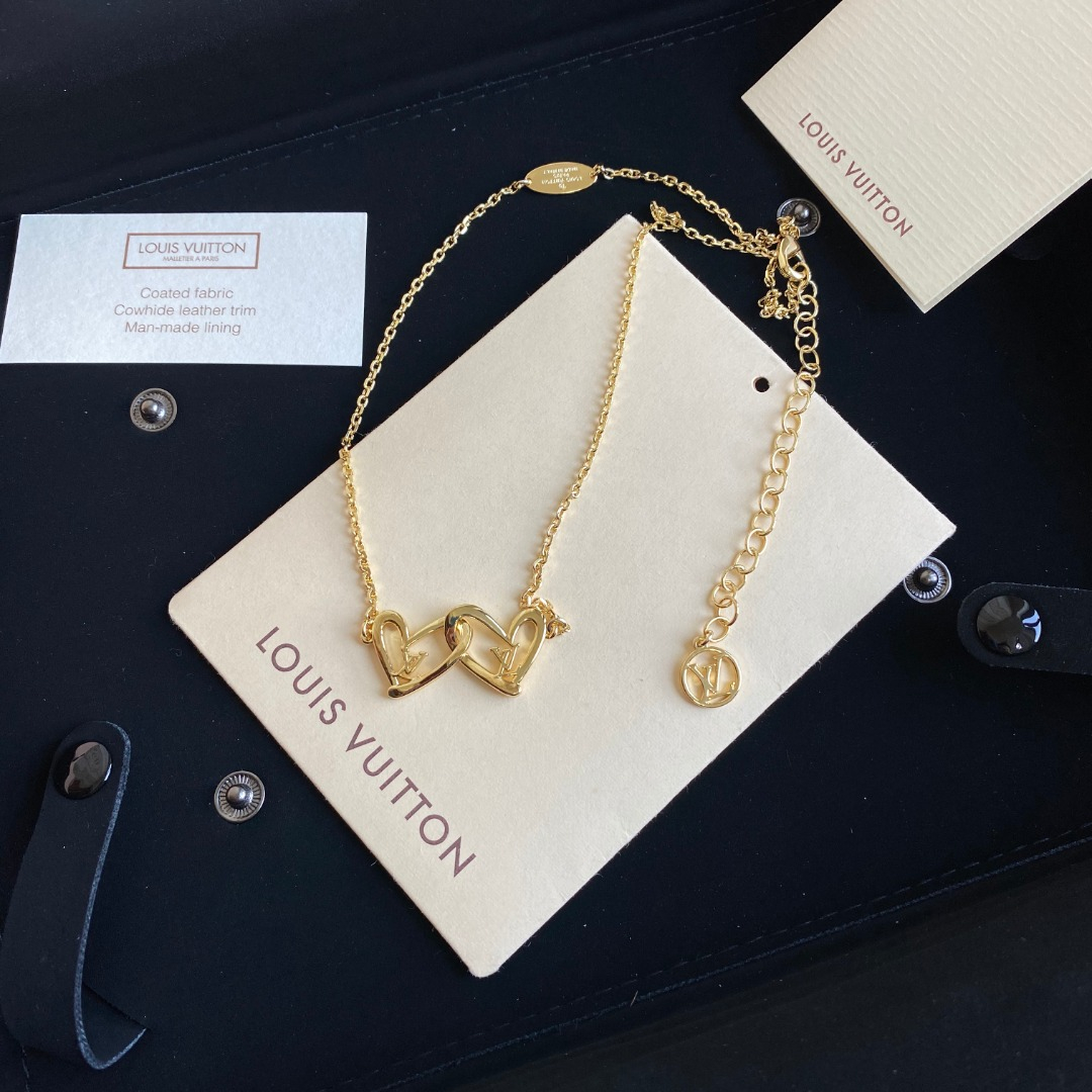 Necklace Love Circle LV Necklace Length 40CM Extension Chain 8CM Girls Ladies Accessories Jewelry