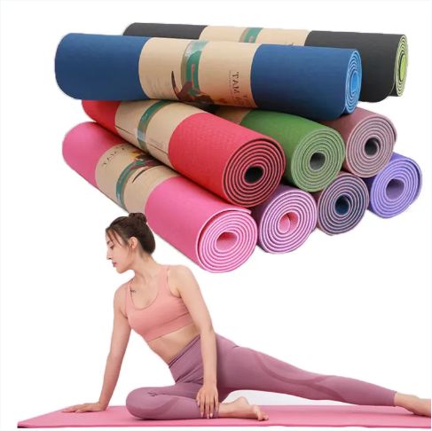  Gym Organic Best Exercise Fitness Folding Gymnastics Logo 6mm Pilates Eco Friendly TPE Yoga Mat