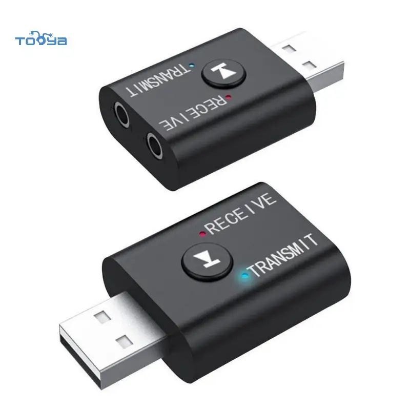 AUNONT Bluetooth-Compatible 5.0 Adapter X6 USB Wireless Receiver Music Audio for PC TV Car Hands-free 3.5mm AUX Adaptador USB Bluetooth Adapter 3.5mm Audio Bluetooth 2-in-1 Speaker PC 5.0 Bluetooth Receiver Transmitter
 