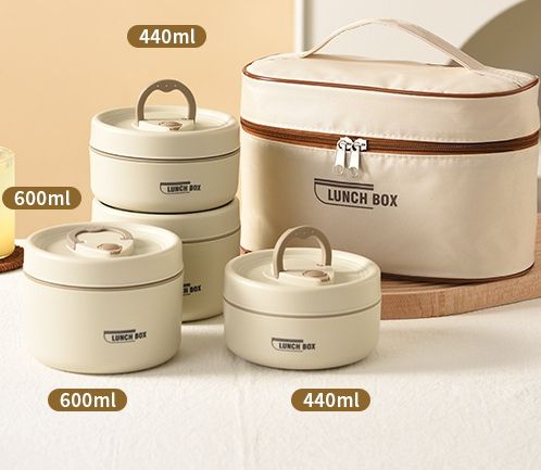 304 stainless steel insulated lunch box sealed and leak-proof portable office worker student single multi-layer mini bowl with lid heating pot lunch box