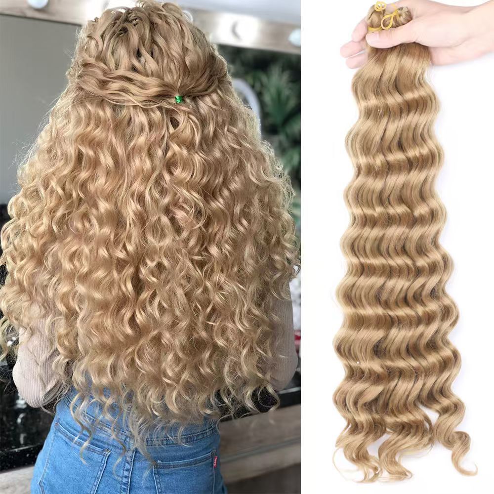 Wig dreadlocks water ripple Latin American curly hair men and women dreadlocks color hair extensions hip hop ponytail