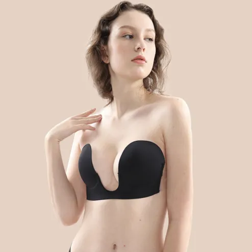 8158 women's deep U-bra silicone invisible underwear anti-sagging breast  patch girls' chest patch