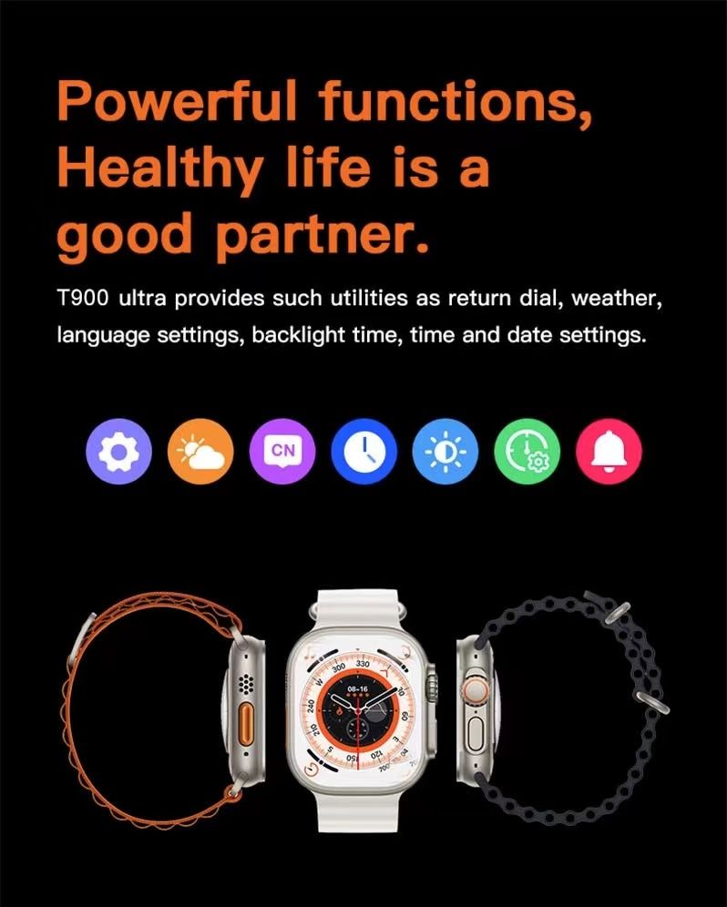 T9 Ultra 2024 New Up graded Smart Watch for Men Women for iPhone  Android, 1.99" Fitness Tracker Bluetooth Call [Answer/Make],Life Waterproof with Heart Rate/SpO2/Sleep Monitor, 100+ Sport Modes