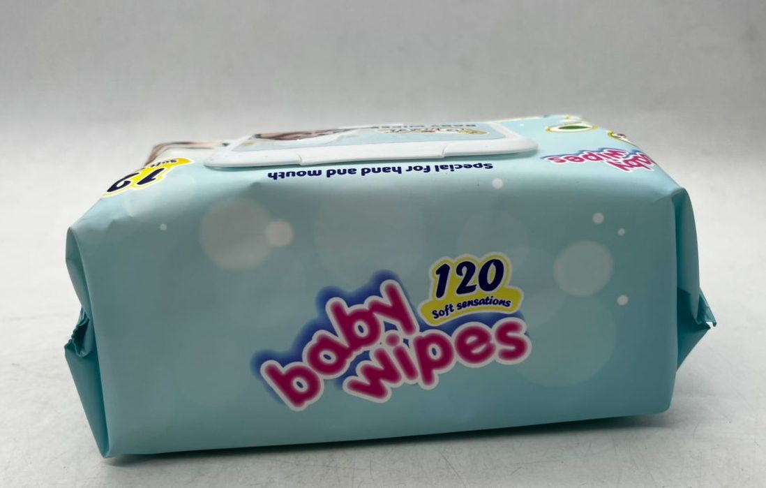  120 Soft Sensations Safe Cleaning Wet Wipes Non woven Fabric with Pure Water Tissue Baby Wipes
