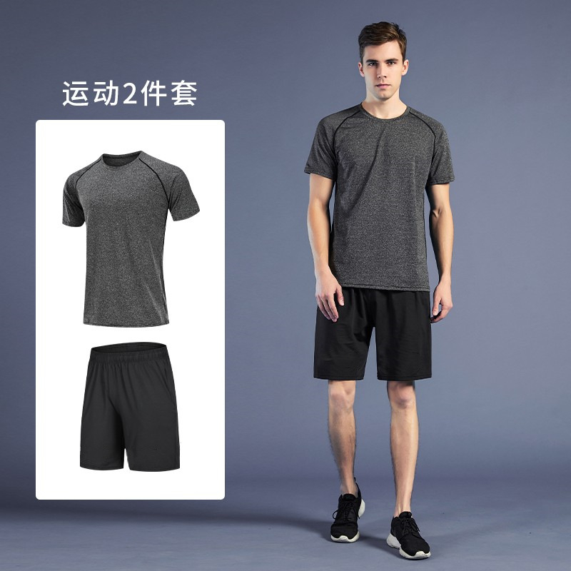 K02 Men's Summer Quick Dry Running Sports Set Breathable Short Training Clothes