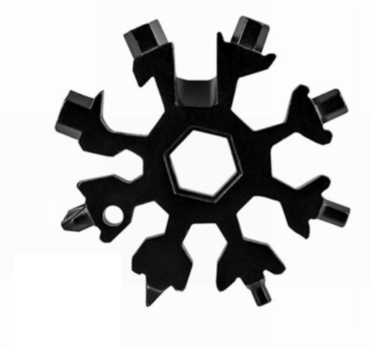 18 In 1 Snowflake Snow Wrench Tool Spanner Hex Wrench Multifunction Camping Outdoor Survive Tools Bottle Opener Screwdriver