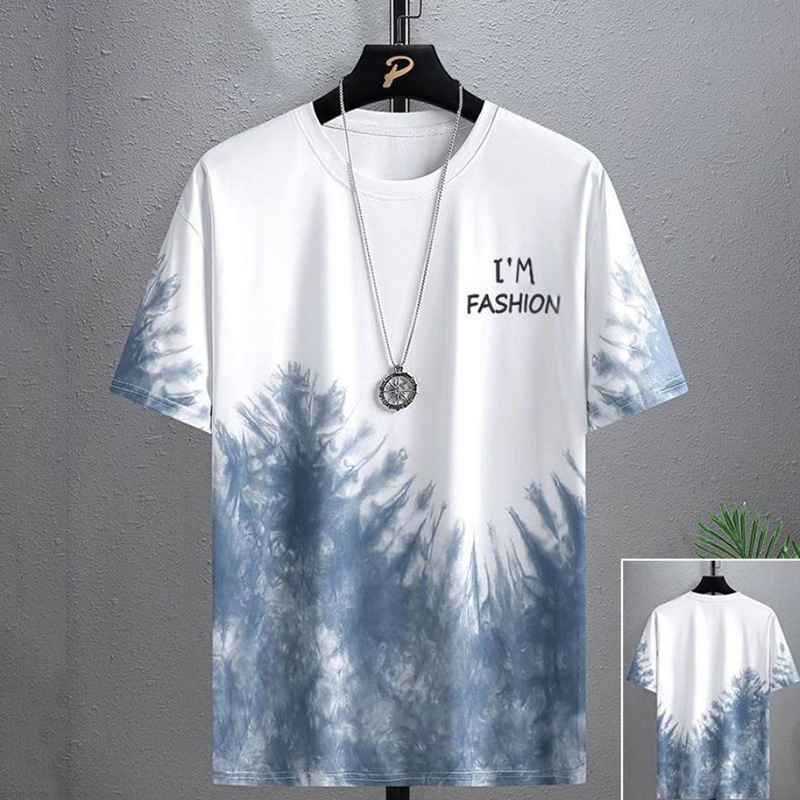 Men's T-Shirt Slim-Fit Short-Sleeve Crewneck T-Shirt Mens Blank Cotton Tshirt