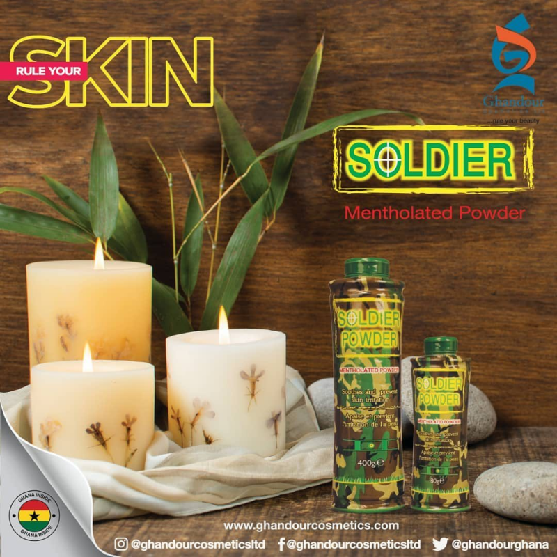 Ghandour Cosmetics Soldier Mentholated Powder 80g