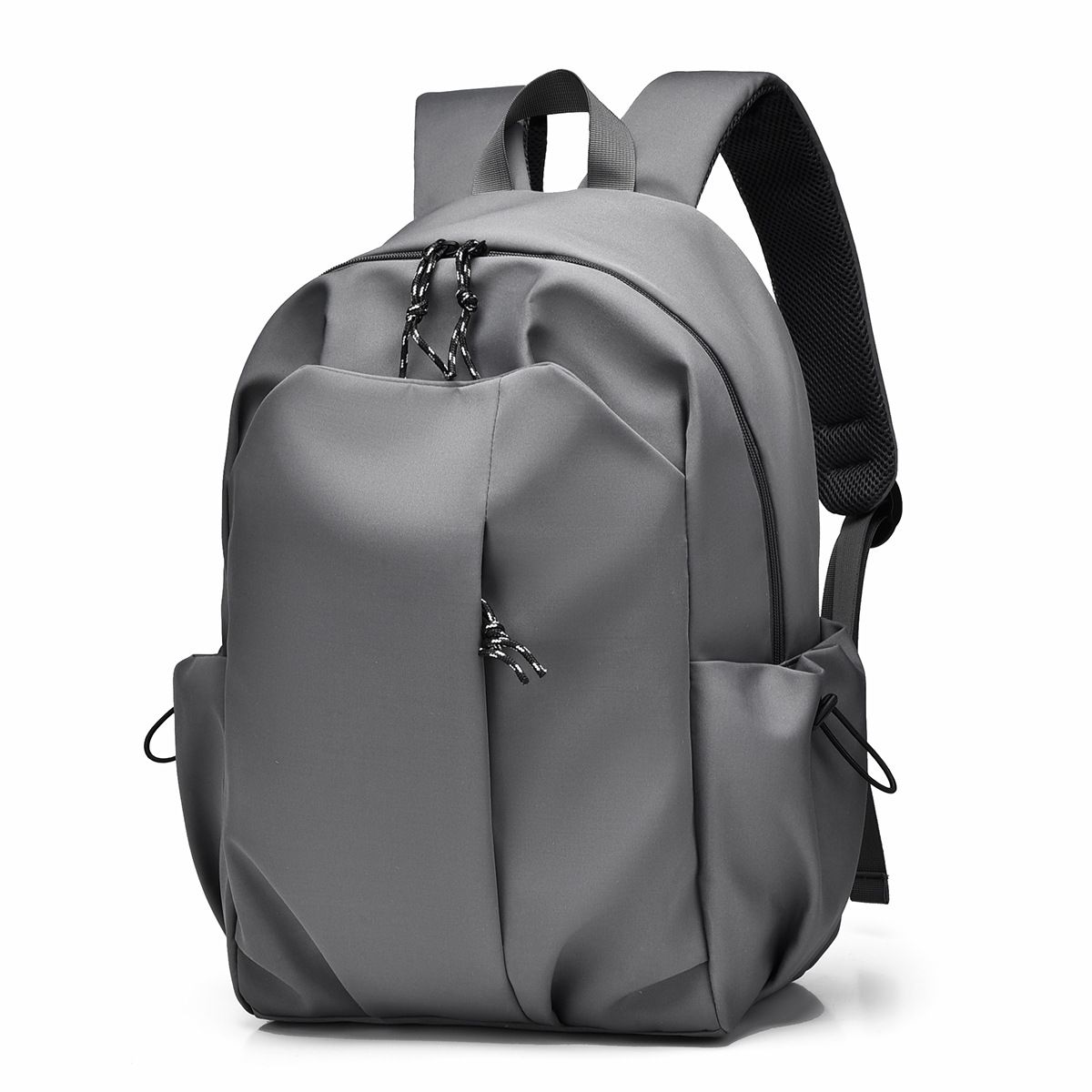 Solid color simple backpack with large capacity 16 "computer bag shoulder 2024 new ins student backpack，Oxford cloth,Large capacityGray