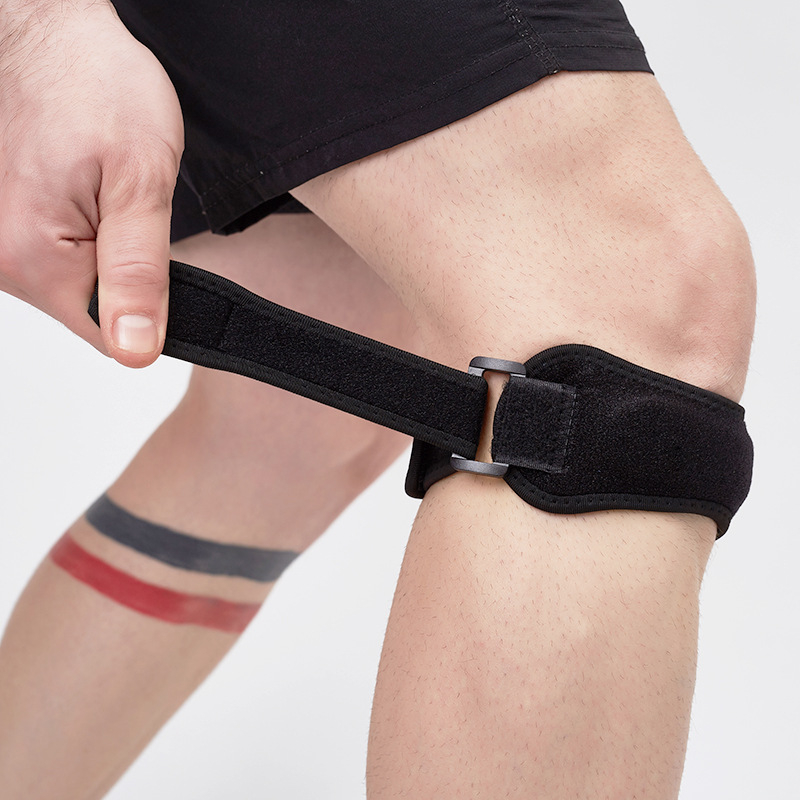 1Pcs Adjustable Power-lifting Shock Absorption Gym Sport Pain Relief Tendon Band Patella Support Belt Knee Brace Strap