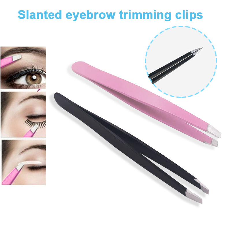 YJ-0024B 1Pcs Diagonal Eyebrow Clip Stainless Steel Eyebrow Trimming Assistant Facial Eye Diagonal Hair Plucking Makeup Tool