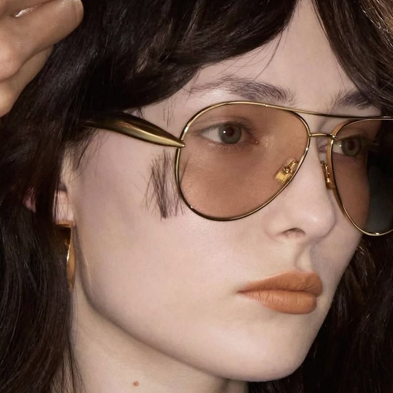 New Retro Aviator Sunglasses for Men Women, Luxury Metal Large Frame Shades, Vintage High-end Trendy Eyewear, Unisex Fashion Outdoor Sun Protection Glasses