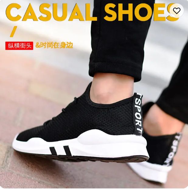  Men Sport Shoes Light Breathable Men Running Shoes Trend Black casual Men Shoes Non-slip Sneakers