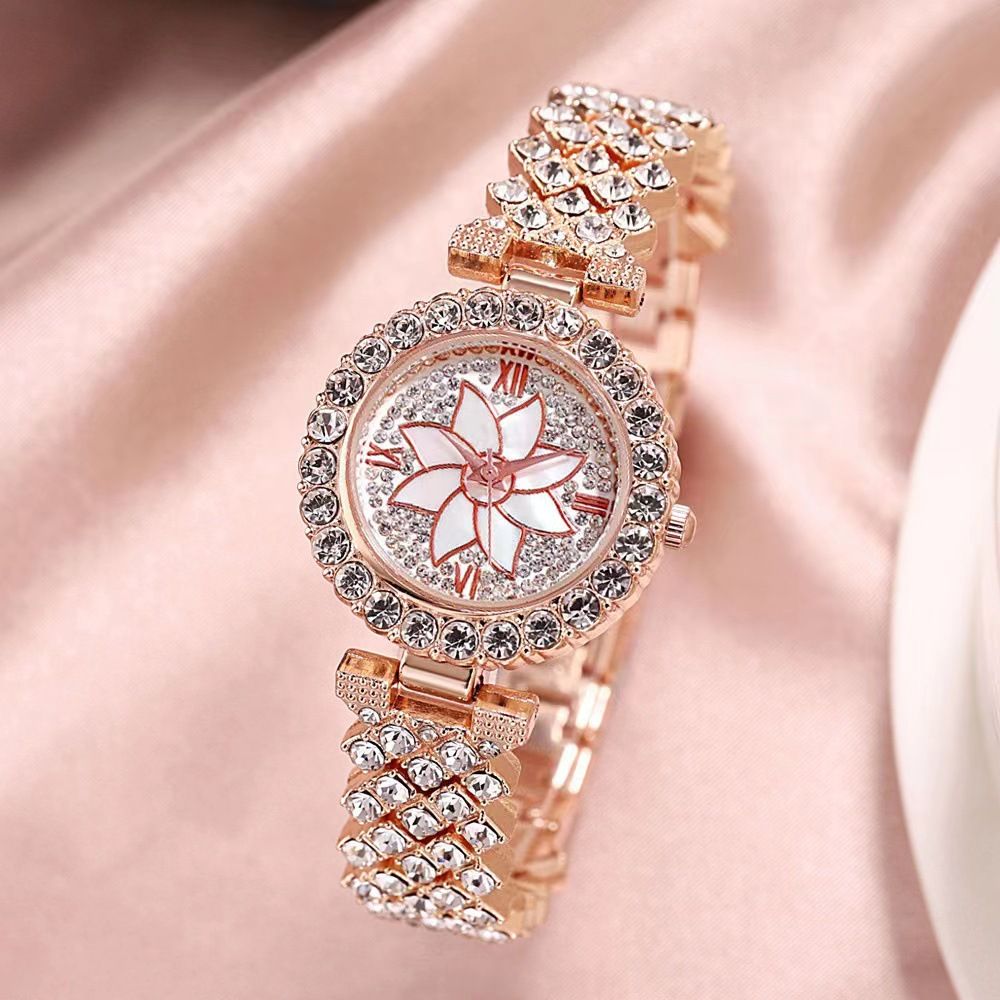 Luxury Women Quartz Bracelet Watches Crystal Diamonds Dress Watch Female Waterproof Wristwatch