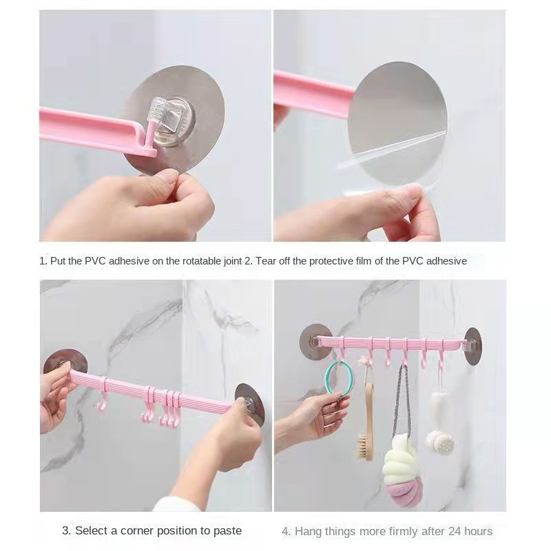 Strong family hook six row hook, bathroom hanger 