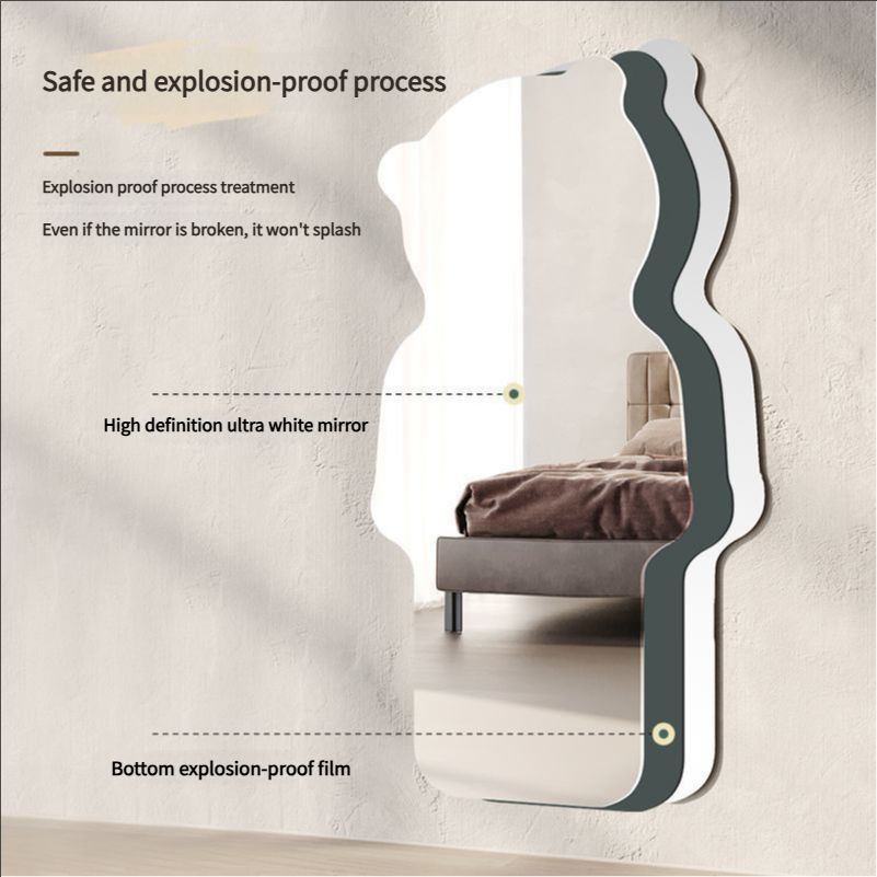 Mirror acrylic high-definition self-adhesive dressing mirror fitting mirror does not deform creative irregular soft mirror home bedroom