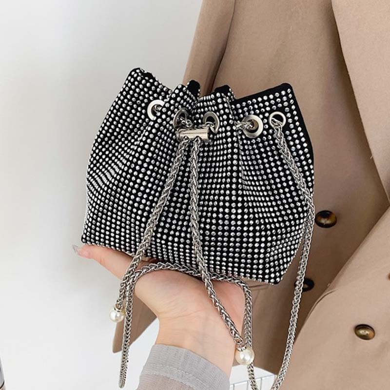 Rhinestone Handbag for Women Diamonds Shoulder Bag Purse Ladies Female Crossbody Shining Clutch Bags