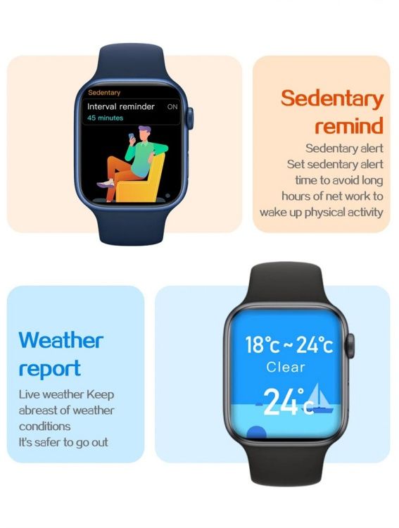 Smart Bracelet T900 PRO MAX smartwatch Bluetooth call CRRSHOP Smart Watch  1.8" HD large screen black silvery grey pink blue watch rotate button free shipping