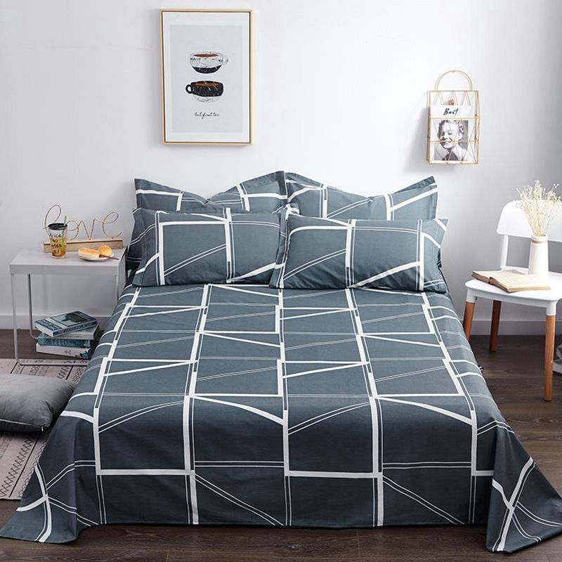 Bed Sheet Bedding 3-piece set CRRSHOP home Bed sheet + 2 pillowcases Skin friendly brushed bed sheets, pillowcases, single and double sets