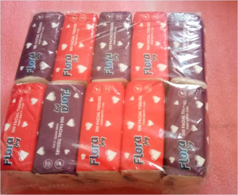 10PCS ULTRA SOFT FLORA FACIAL TISSUES 