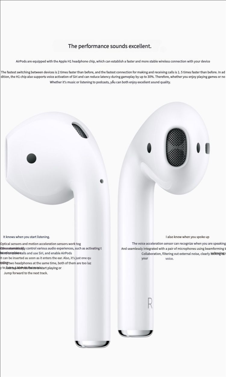 Apple AirPods (2nd Generation) Wireless Earbuds with USB-C Charging, Up to 2x Active Noise Cancelling Bluetooth Headphones, Transparency Mode, Adaptive Audio, Personalized Spatial Audio (Used)