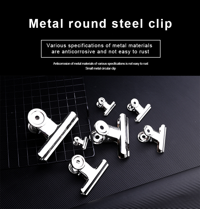 1pcs Stationery in Stock Stainless Steel 22mm-90mm Iron Ticket Holder Spring Clips for Badges, Buttons, and Nametags