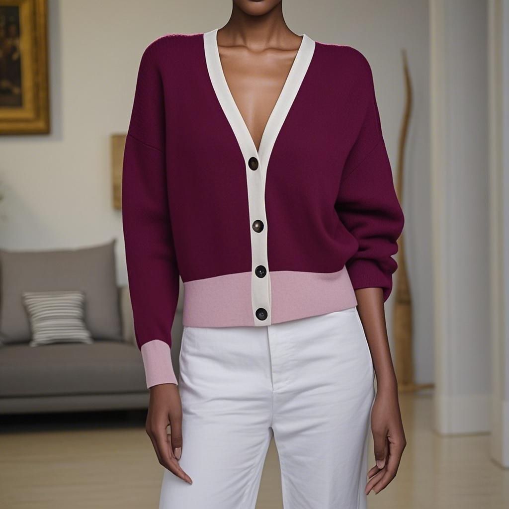 Wool knit Sweater Round Neck Women's Sweater