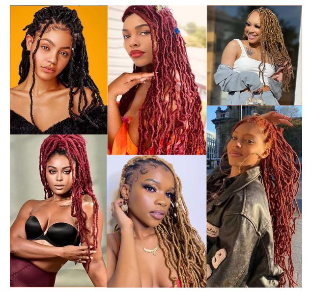 Obaasima Strands Faux Locs Crochet Braids Hair Pre Looped Soft Dreadlocks Braiding Hair Goddess Faux Locs Pack- Soft Locs Crochet Hair BROWN (350#)