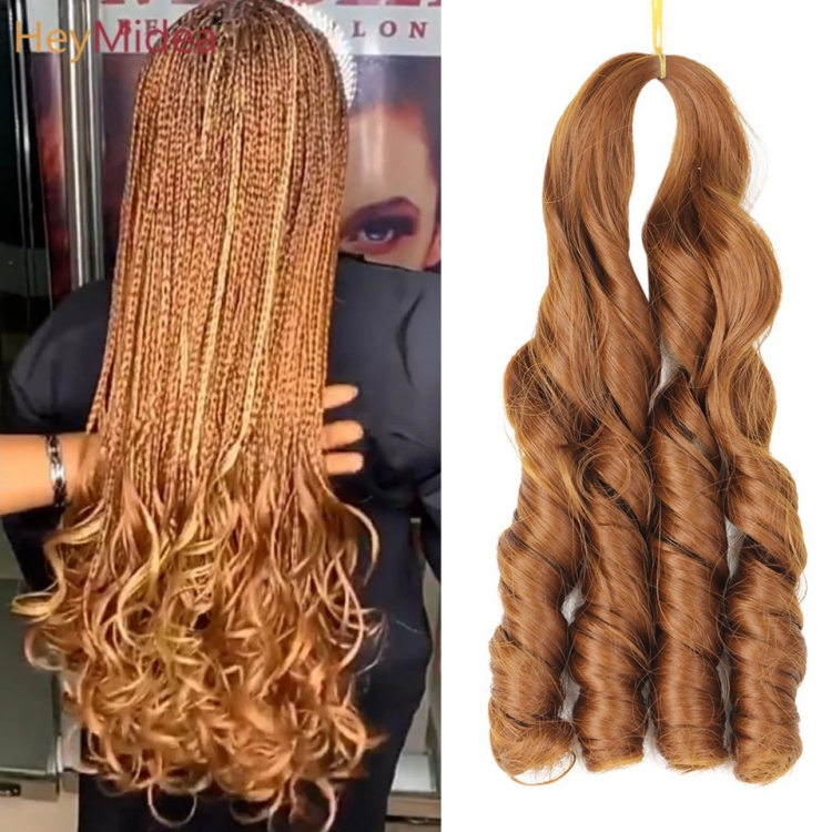 Wigs female beauty care hair dressing loose wave crochet hair braids big roll Big Waves Wig dreadlocks Big braid CRRSHOP women brown black grey wine red Chemical fiber hair 20inch 50cm long 