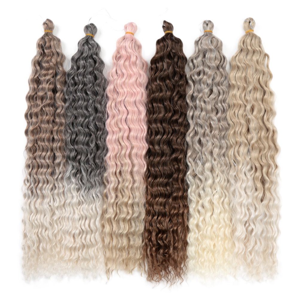 Wig 22 inch DeepTwist high temperature silk American curls white people long curly hair extensions Kinky Curl Braids