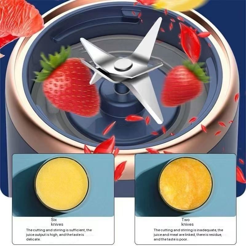 Portable and portable, dual motor drive - 400ml wireless juicer, start a new experience of fresh juice