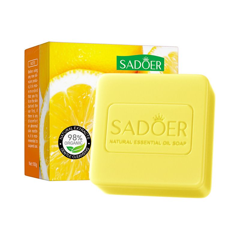 SADOER lemon essential oil soap handmade soap cleansing body universal soap