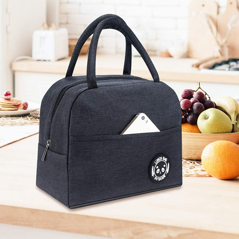 tf19 Portable Lunch Bag Thermal Insulated Lunch Box Tote Office Cooler Bento Pouch Lunch Container Food Storage Bags Handbag
