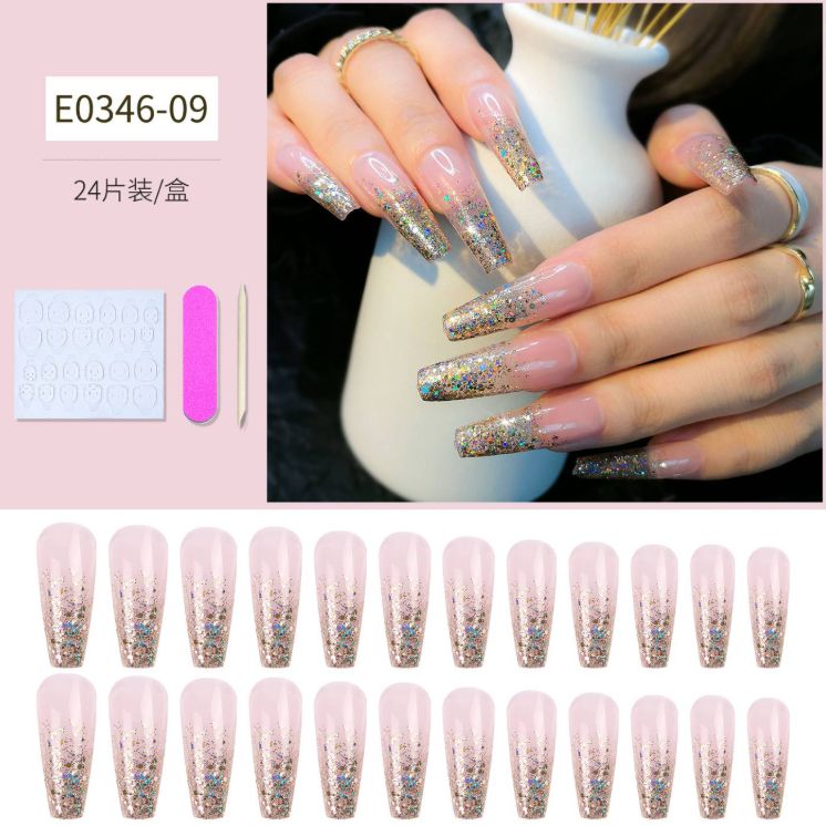 American nail long nail piece finished European and American ballet nail patch removable fake nail wear nail piece