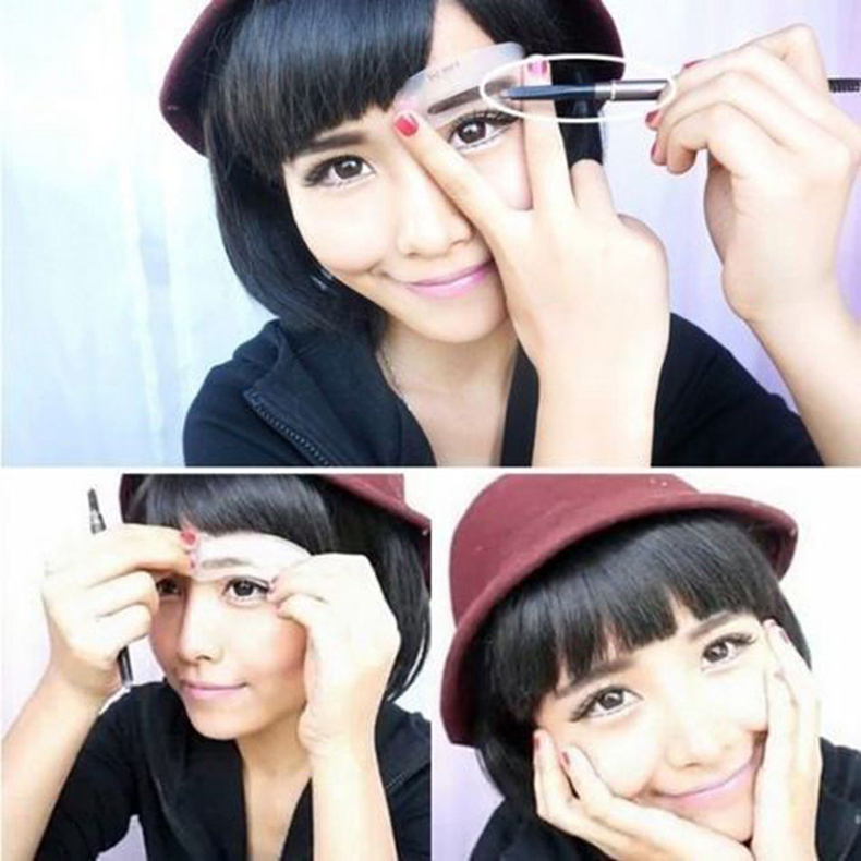 Eyebrow Stencils Eyebrow Class Card Makeup Tools 3PCS/Set New Fashion Women Magic Shaping Eye Brow Class Drawing Guide Eyebrow Stencil Card Template Assistant Makeup Tool Kit