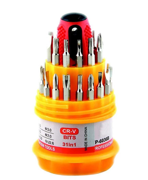 31 pcs Screwdriver Kit Small Mini Combination Universal Hand Tool Set Dismountable Antiskid Handle Multifunction Repair