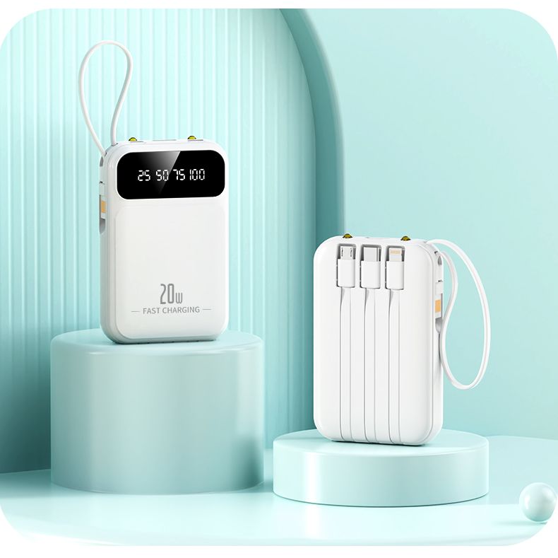 20000mAh mobile power supply mini portable power bank comes with lanyard and flashlight