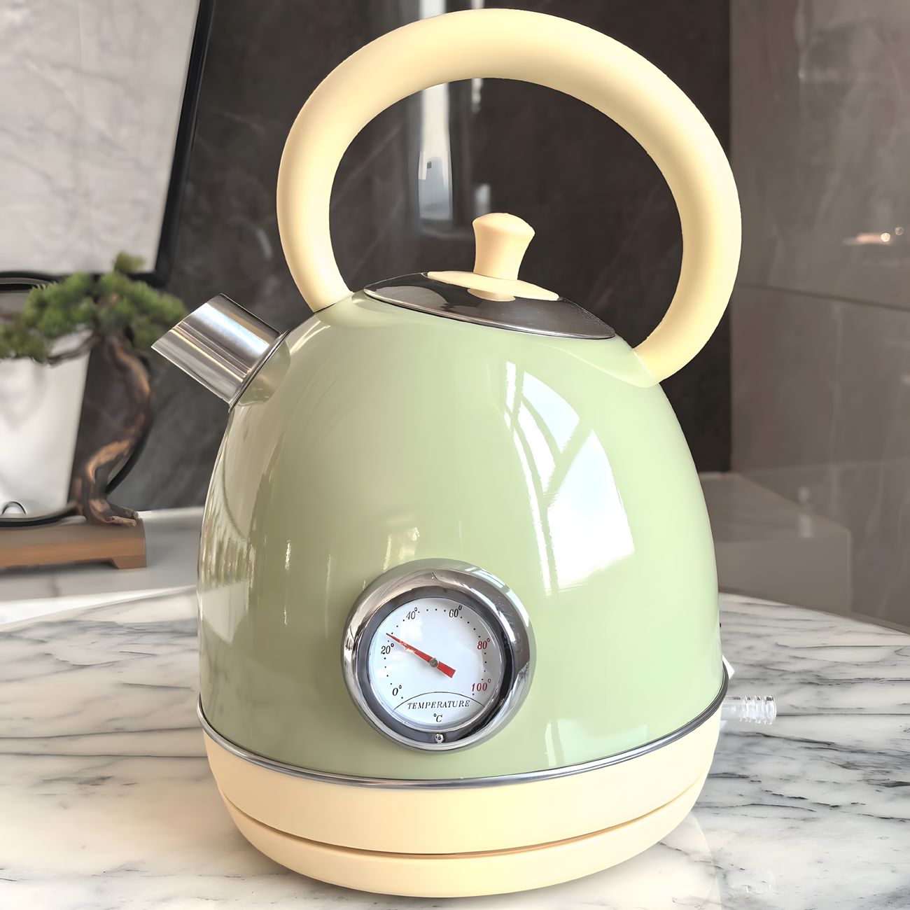 Baked paint retro electric kettle electric tea boiling kettle household electric kettle
