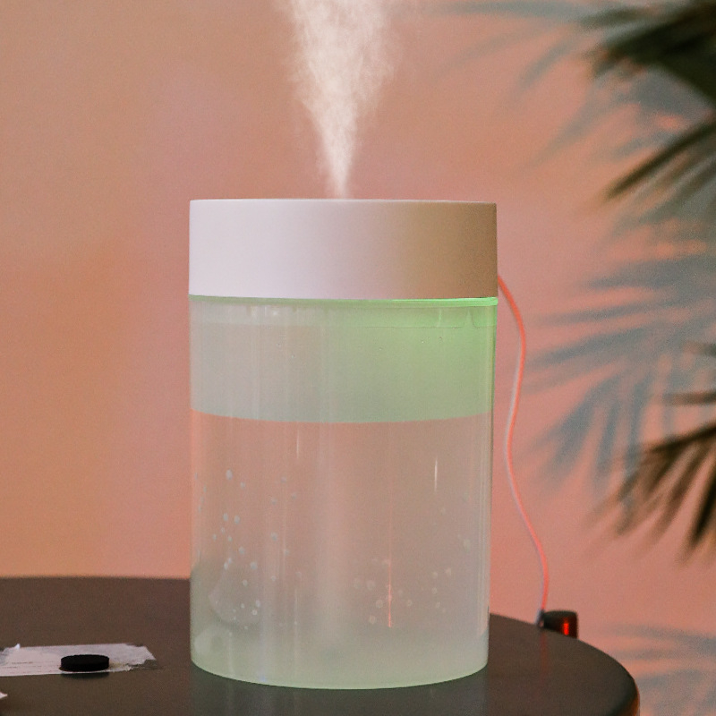 1.6L Air Humidifier Single Nozzle, USB Power Supply, Suitable for Study Room, Bedroom, Baby Room, Office, Car, With 7 Color LED, Air Humidifier, Can Be Used for Facial Moisturizing
