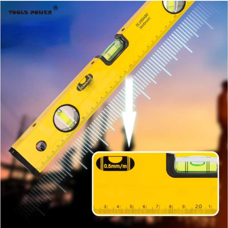 Tools power 600/800/1000mm Precision Magnetic Aluminum Alloy Level Ruler with Blister Design for Building Decoration Measurement Tool