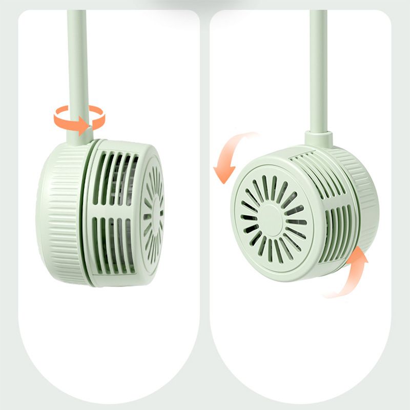 Portable neck fan, air conditioning fan, foldable neck fan, silent portable mini wearable battery powered USB charging 360 degree rotating fan