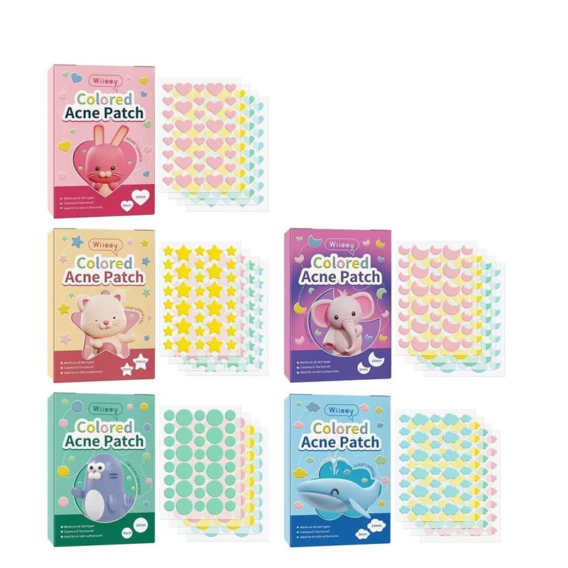 Wiieey Acne Patch Series: Whitening Acne Marks, Spot Cleaning, Closed Mouth Love Shaped Cute Acne Patch