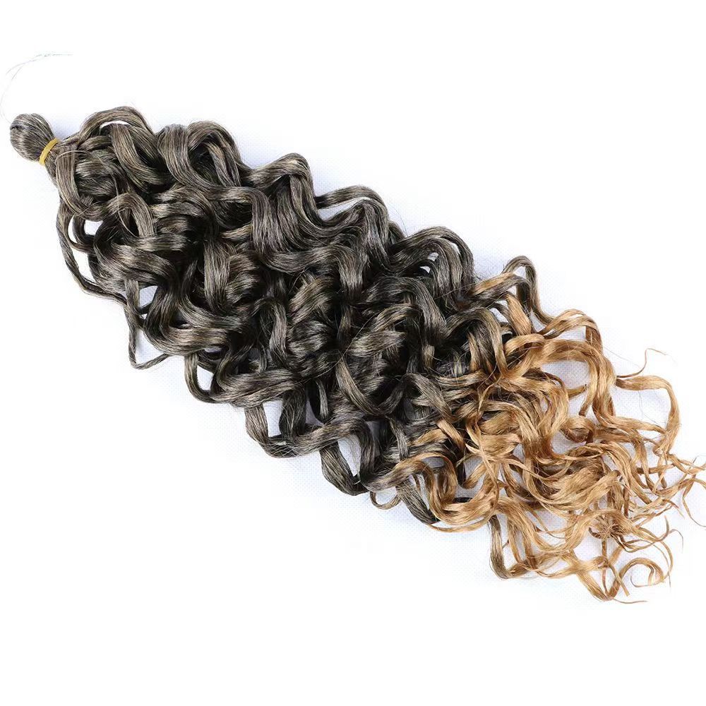 Wig Latin American curly wig big curly Hawaiian curly crochet braided fluffy gradient color hair extension water ripple wave curl